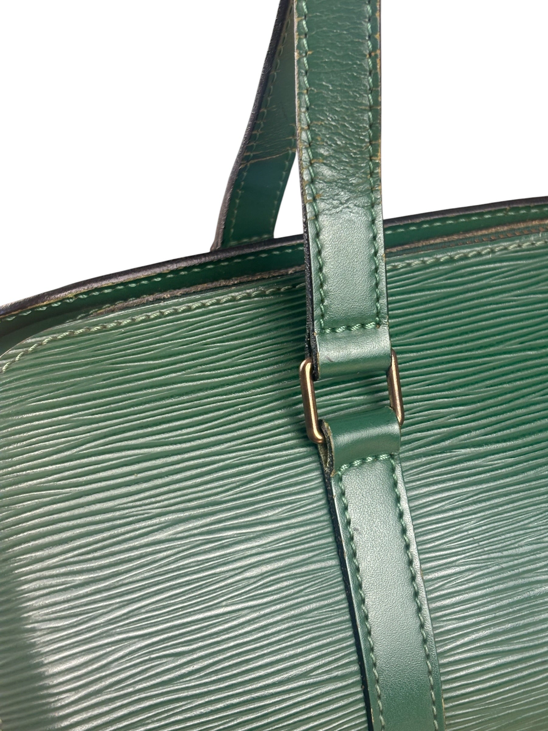 Louis Vuitton Green Epi Soufflot Handbag
