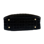 Chanel Vintage Black Leather Chocolate Bar Tote Bag 1992