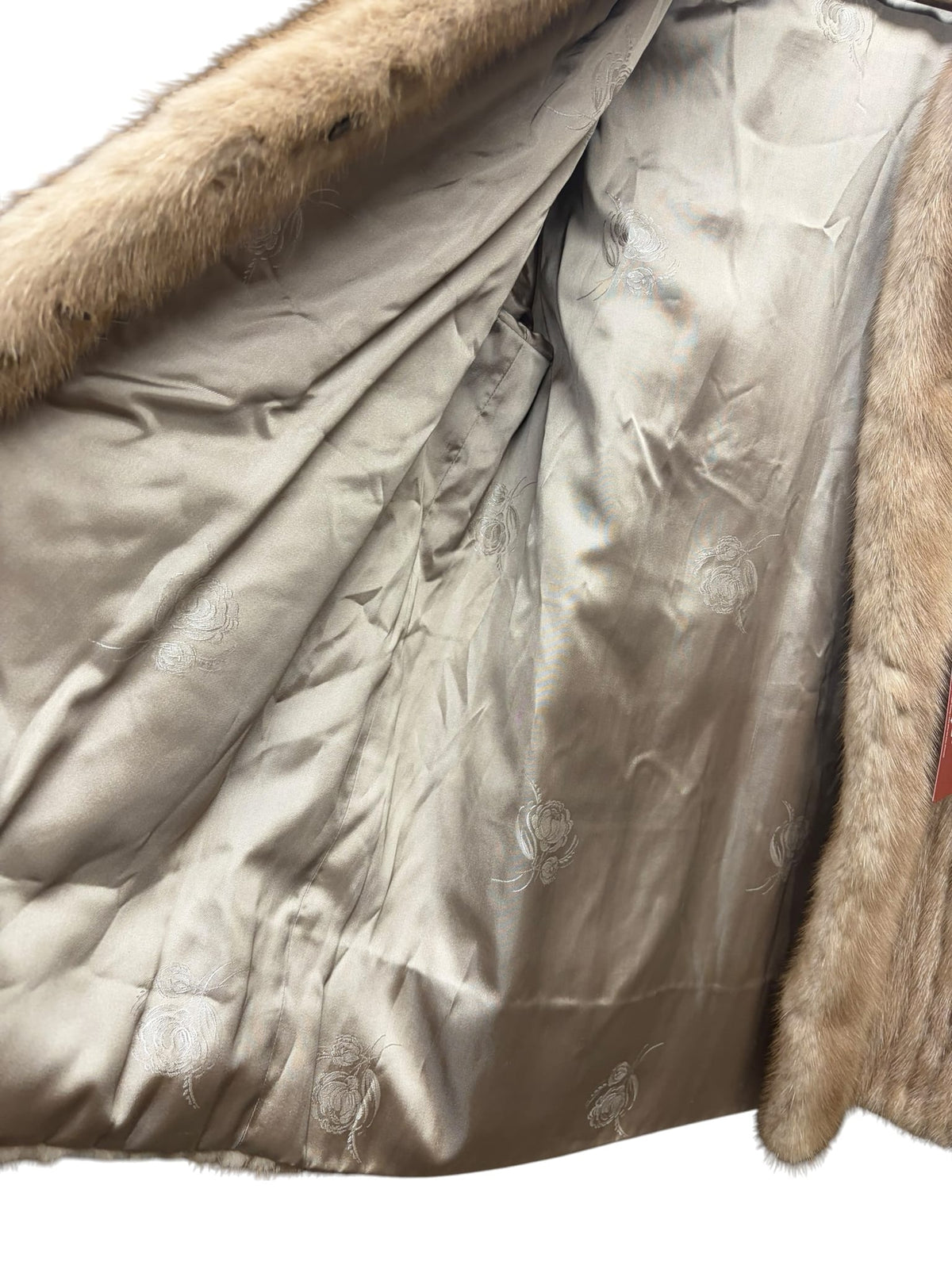 Vintage Blond Stripe Mink Fur Coat