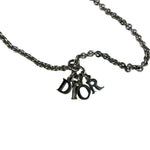 Christian Dior Dior Letter Charm Silver Necklace