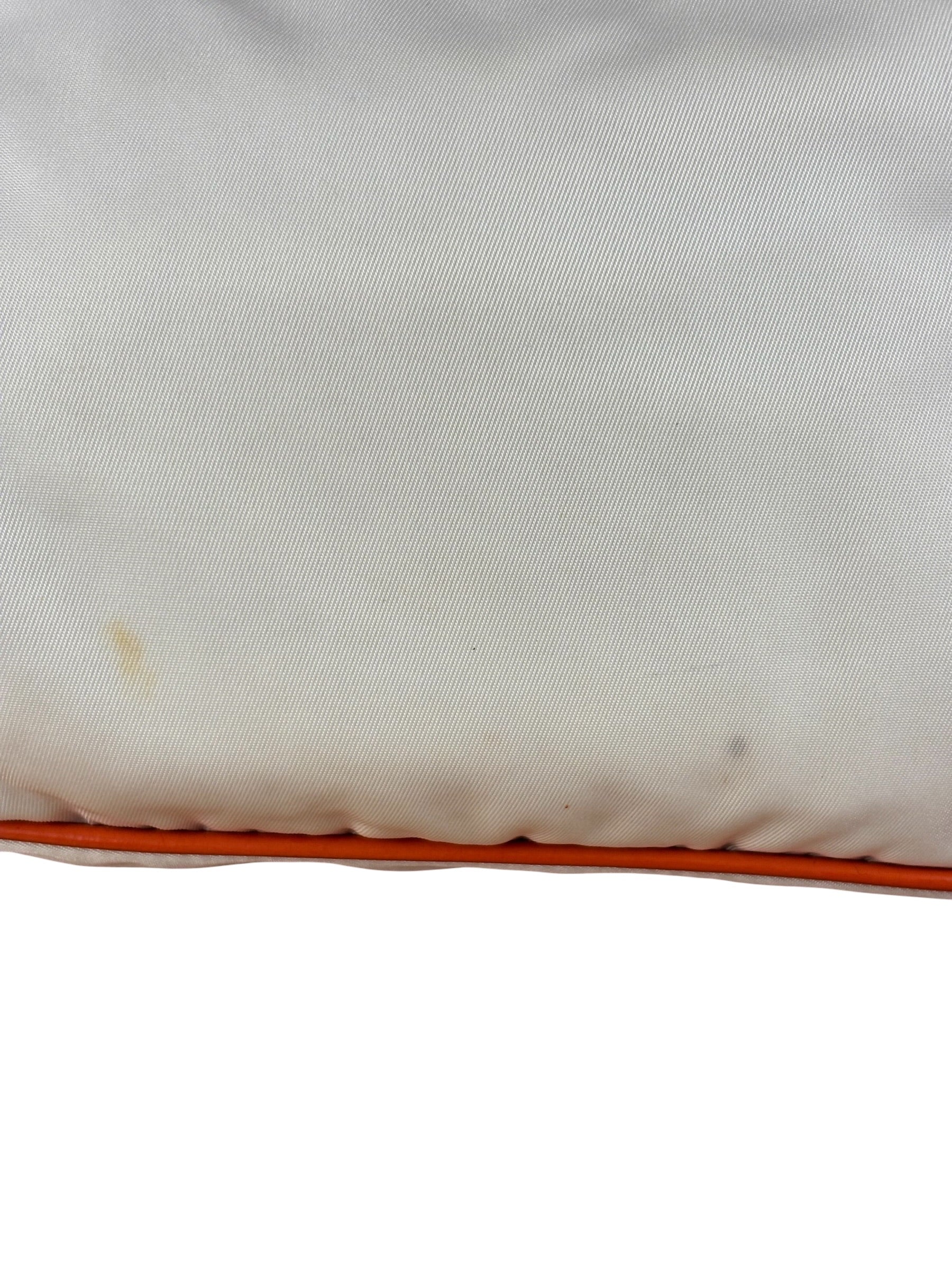 Prada Vintage Re-Edition Orange/White Tessuto Nylon Shoulder Bag