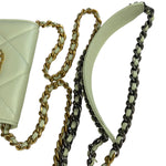 Chanel Green Quilted Leather 19 Flap Chain Card Holder 2021