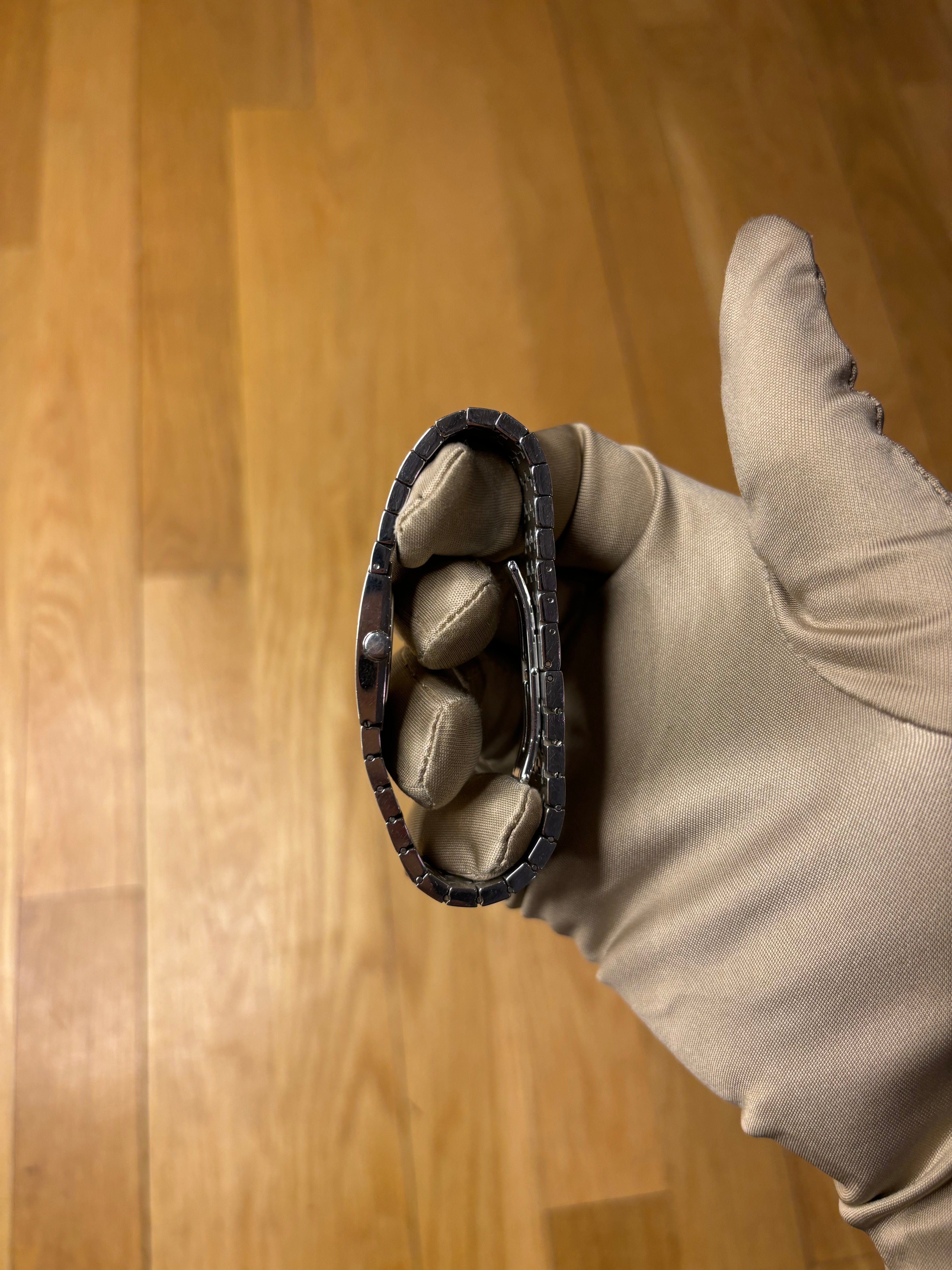 Christian Dior Black Oval Dial Steel Band