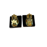 Chanel Black Resin FauxPearl Clip-On Earings