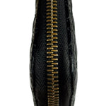 Christian Dior Black Patent Leather Zip-Around Long Wallet
