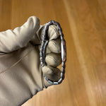 Fendi Navy Blue Rectangular Silver Link Dial