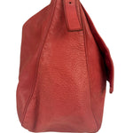 Fendi Red Leather Mamma Baguette Shoulder Bag