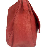 Fendi Red Leather Mamma Baguette Shoulder Bag