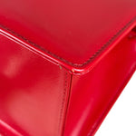 Versace Vintage Red Leather Top Handle Bag