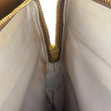 Miu Miu Beige/Brown Bicolor Leather Madras Handbag