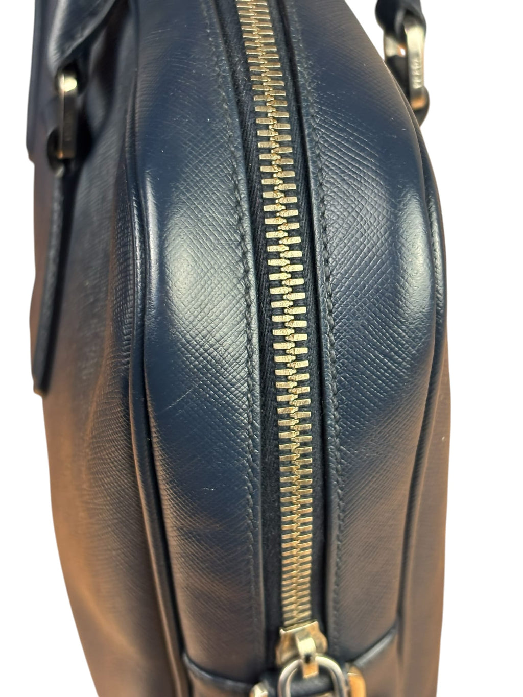 Prada Navy Saffiano Leather Laptop Work Bag