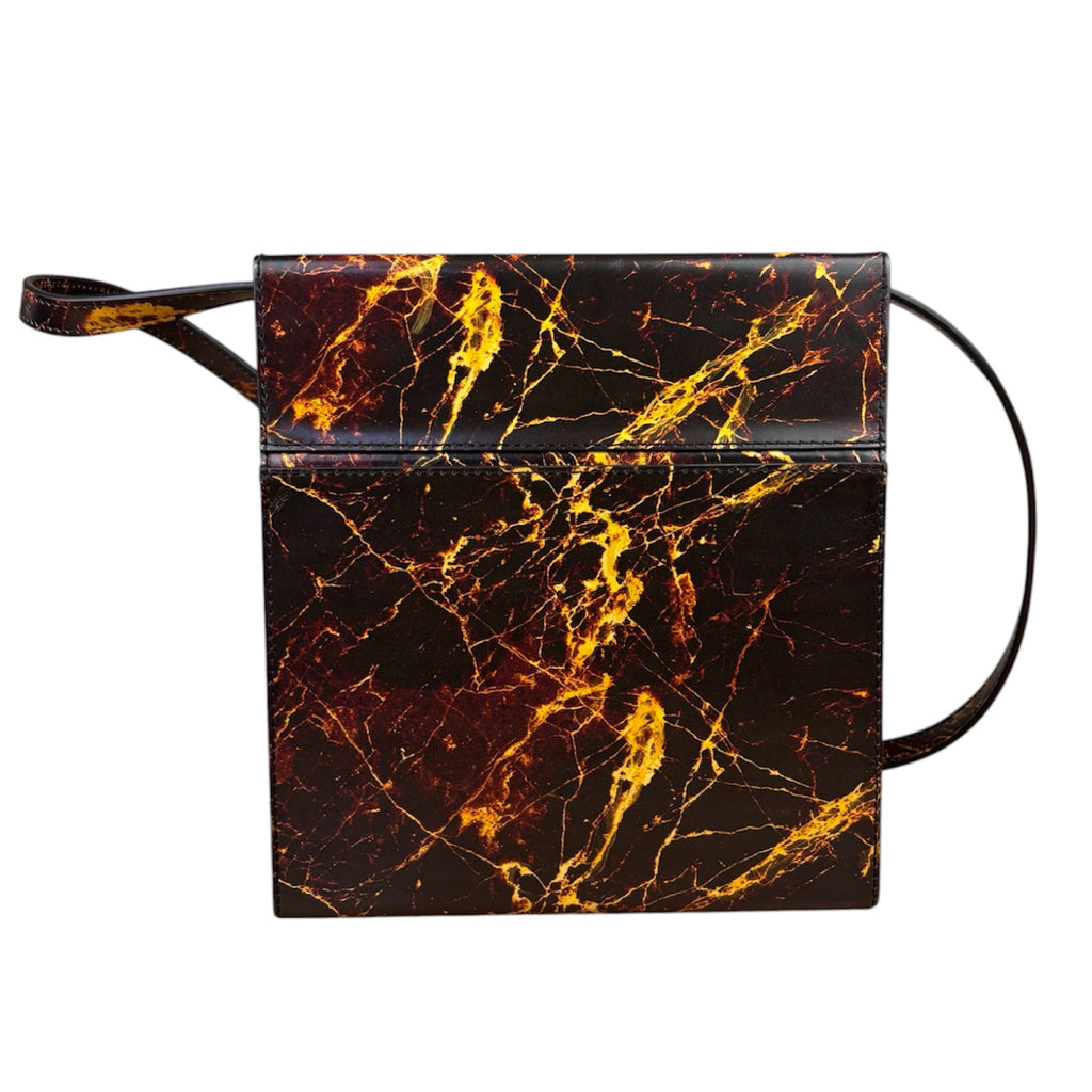 Bottega Veneta Colorblock Marble Effect Leather The Daisey Hardshell Crossbody