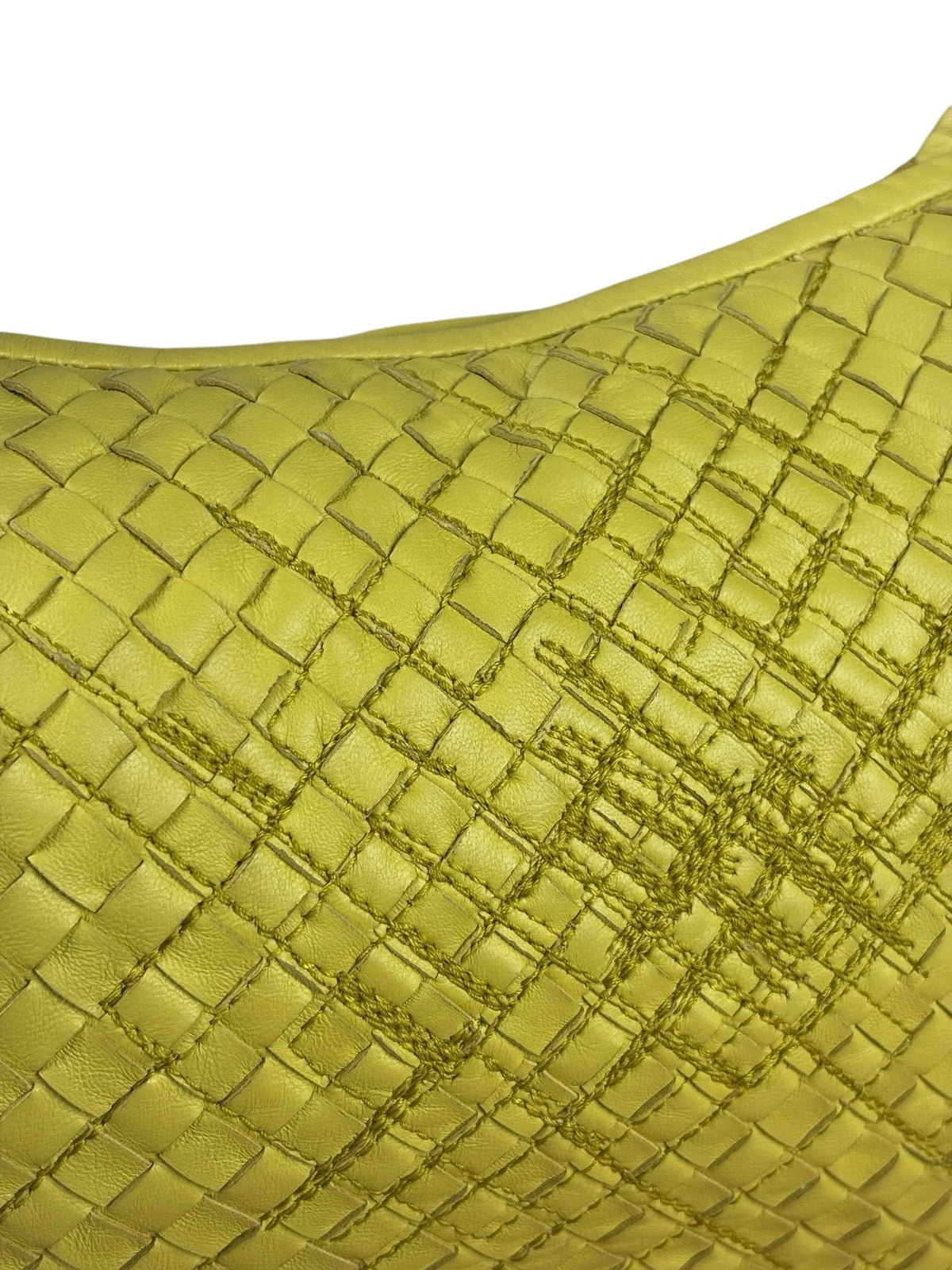 Bottega Veneta Yellow Intrecciato Hobo Bag