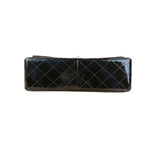 Chanel Black Patent Quilted Leather Classic Flap Bag 2009