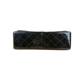 Chanel Black Patent Quilted Leather Classic Flap Bag 2009