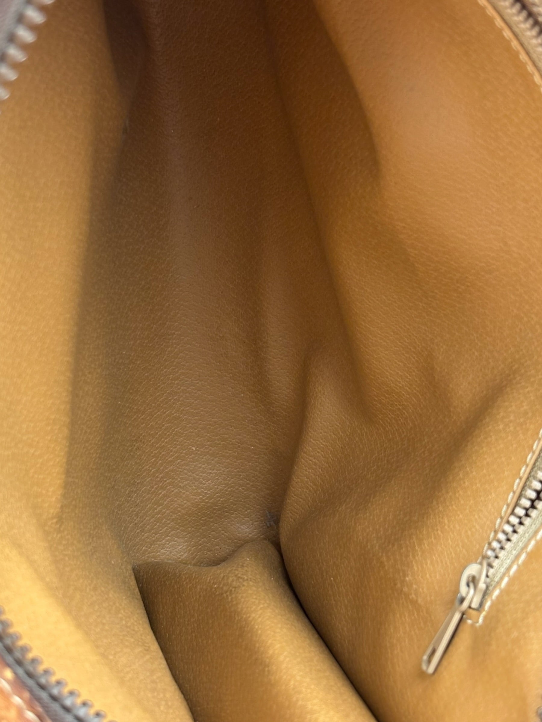 Celine Vintage Brown Leather Macadam Pouch