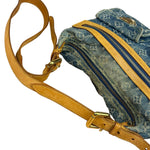 Louis Vuitton Vintage Denim Leather Trim Monogram Baggy Shoulder Bag MM