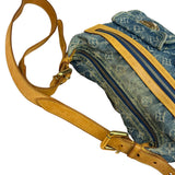 Louis Vuitton Vintage Denim Leather Trim Monogram Baggy Shoulder Bag MM