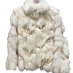 Vintage Peach John Light Ivory Tones Satin Lining Fur Coat