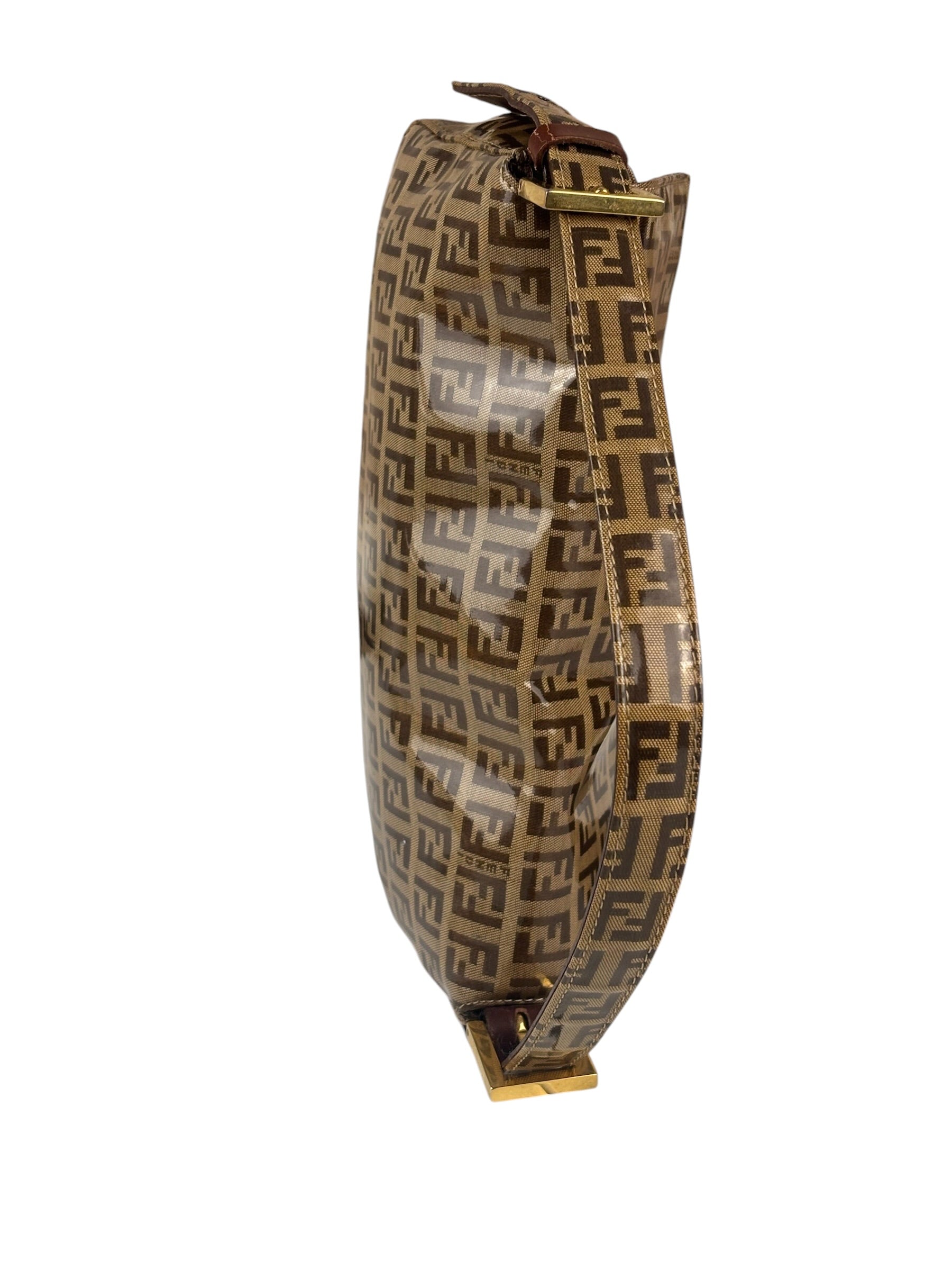 Fendi Brown PVC Zucca Baguette
