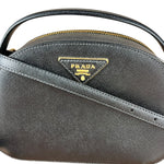 Prada Black Leather Odette Crossbody