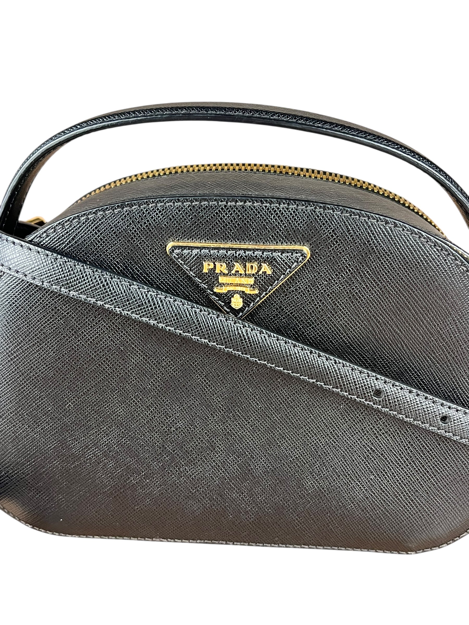 Prada Black Leather Odette Crossbody