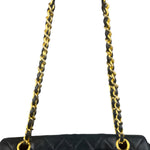 Chanel Black Quilted Lambskin Half Moon Flap 1989