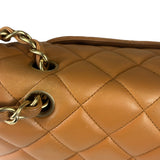 Chanel Caramel Brown Quilted Lambskin Large Shoulder Bag 2009