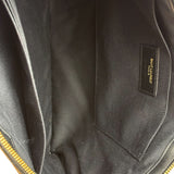 YSL Black Quilted Leather Cassandre Matelasse Pouch