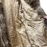 Vintage Dark Brown/Beige Collared Fur Coat