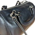 Prada Vintage Black Leather Mini Boston Bag