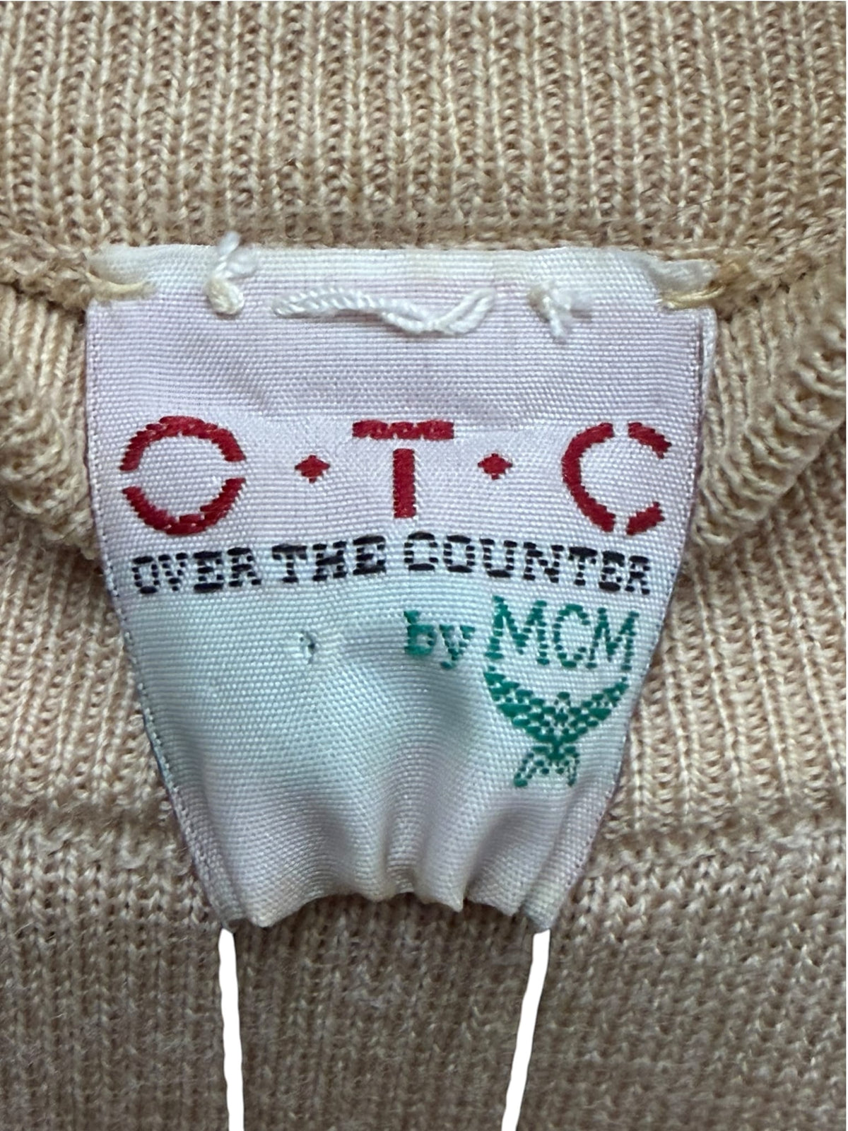 MCM Cream Colored Mock Neck Sweater