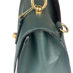 Coach Teal Crossgrain Leather Tilly Satchel 23 Two-Way Bag