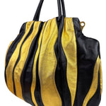 Prada Bicolor Leather Nappa Waves Tote Bag