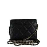 Chanel Black Caviar Quilted Card Holder 2019