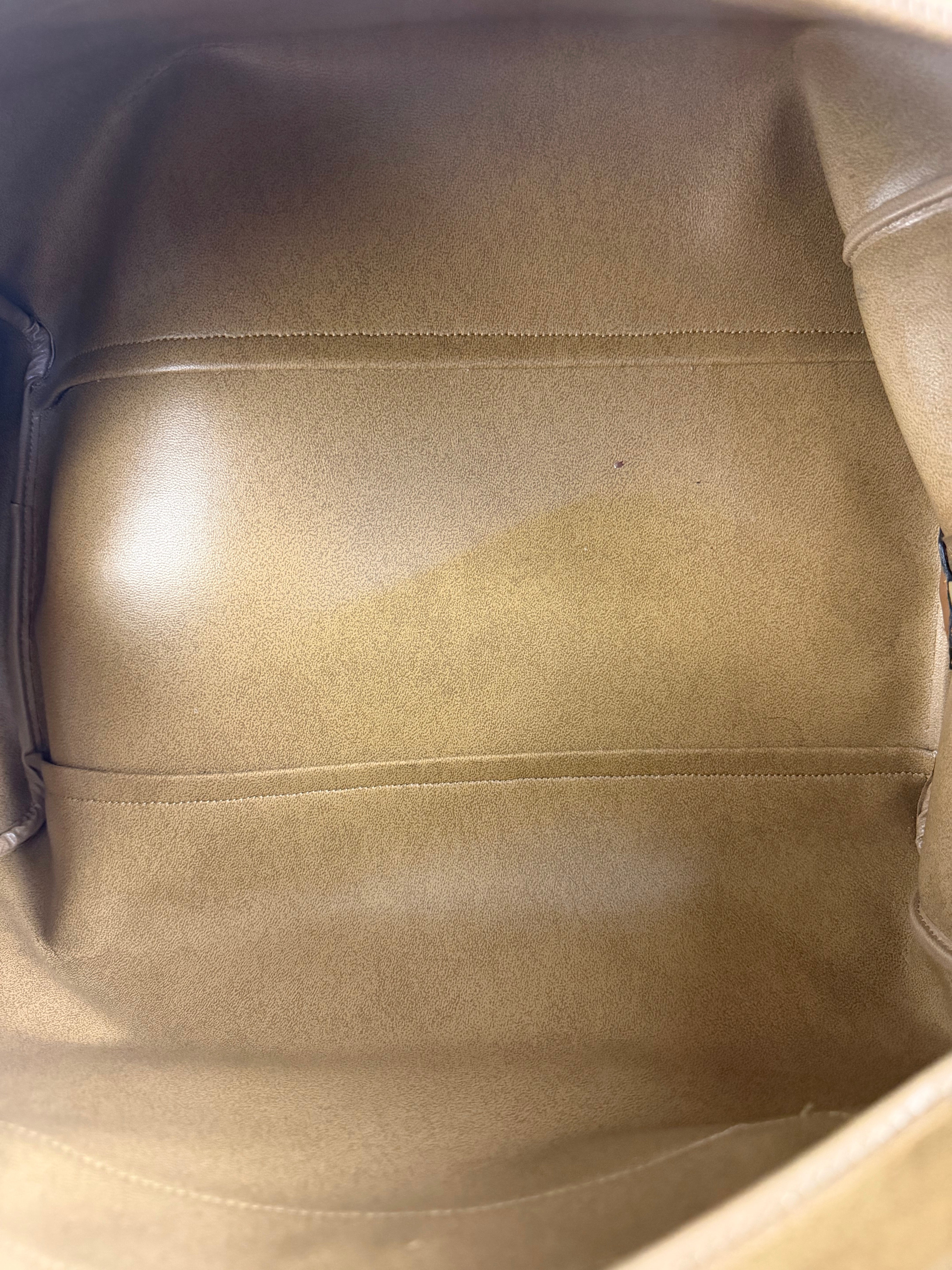 Christian Dior Vintage Beige Honeycomb Boston Bag