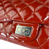 Chanel Red Patent  Quilted Double 2.55 Flap 2009