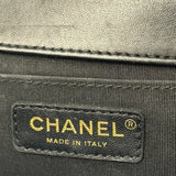 Chanel Black Chevron Leather Boy Medium Flap Bag 2017