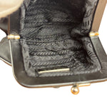 Prada Black Tessuto Nylon Leather Trim Liss-Lock Coin Bag