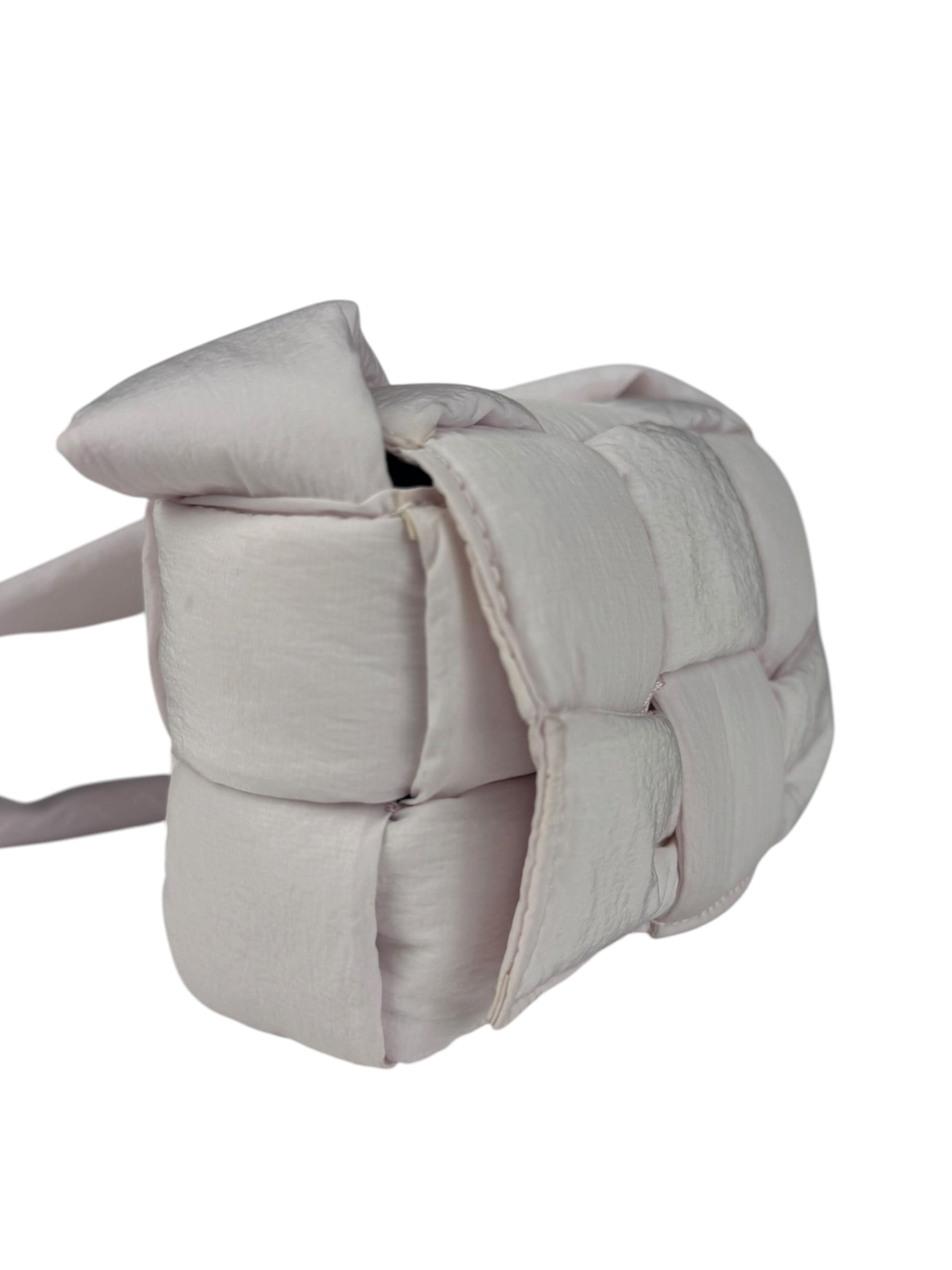 Bottega Veneta Light Pink Mini Padded Nylon Cassette Bag