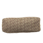 Fendi Rose Beige  Leather Trim Zucca Baguette