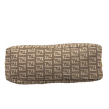 Fendi Rose Beige  Leather Trim Zucca Baguette