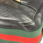 Gucci Black Leather Heritage Horsebit Hobo Bag