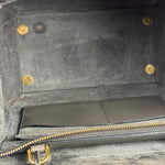 Celine Grey Grained Calfskin Belt Shoulder Bag
