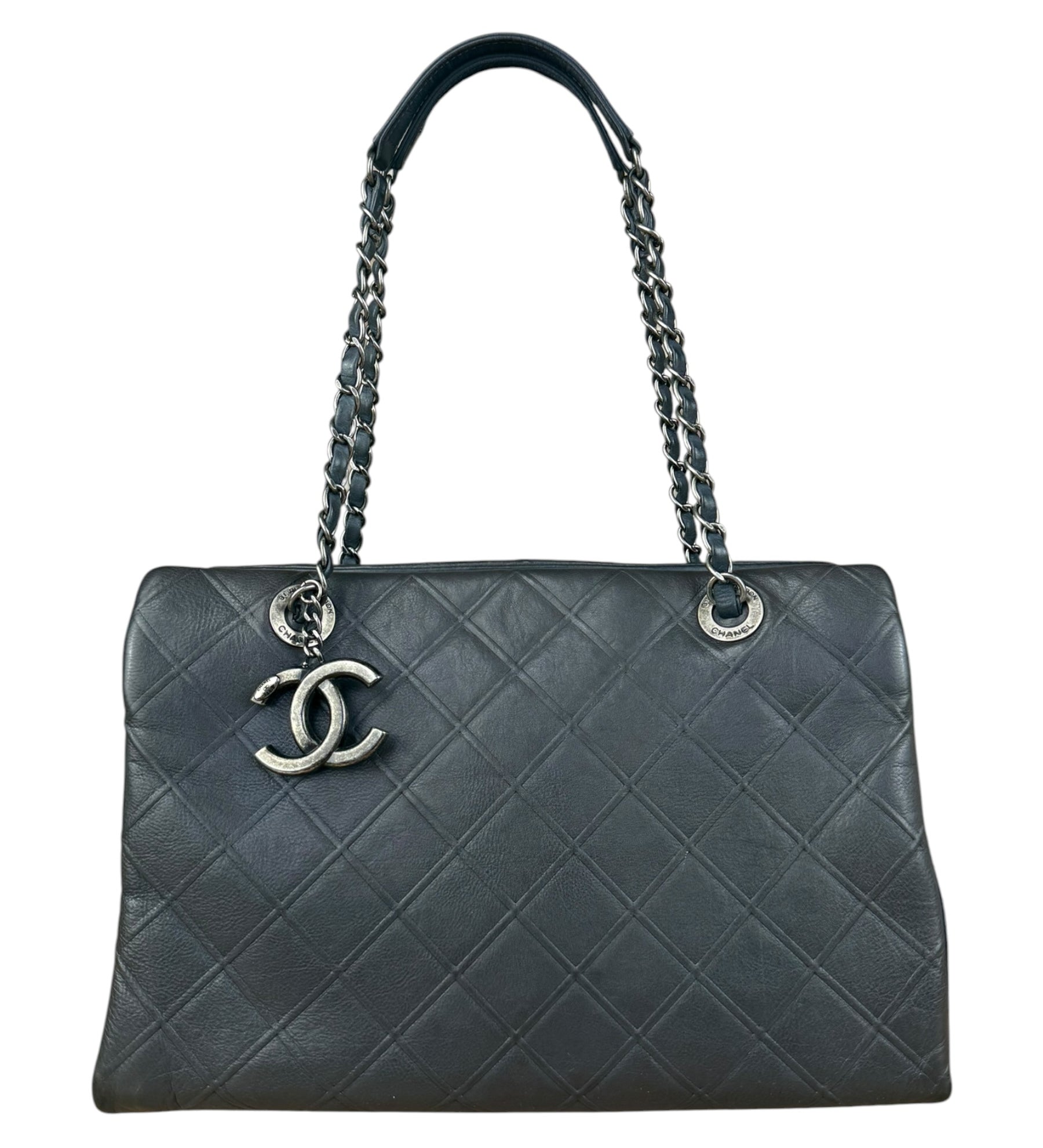 Chanel Navy Edinburgh Chic Chain Tote 2013