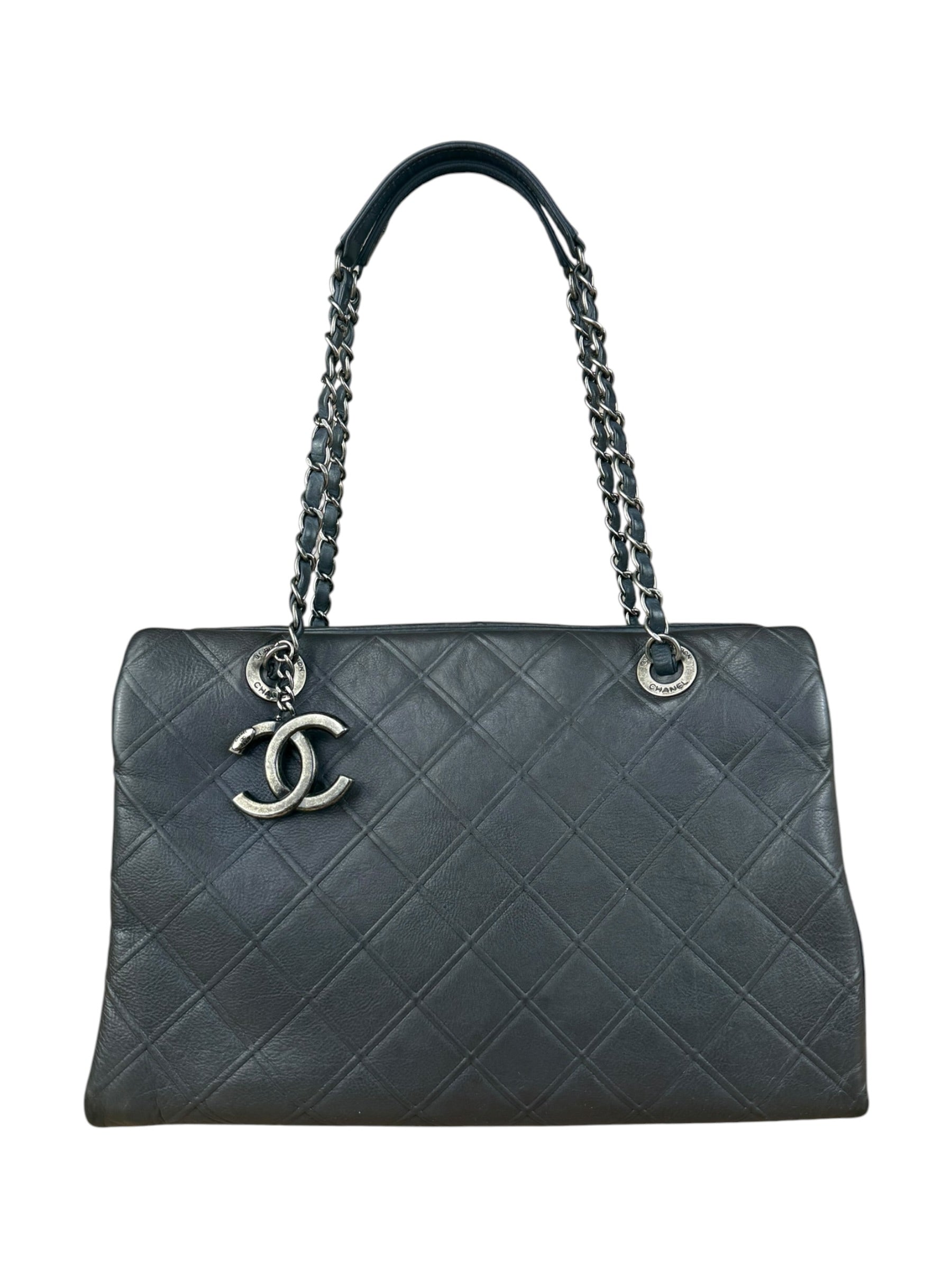 Chanel Navy Edinburgh Chic Chain Tote 2013