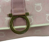 Ferragamo Pink Canvas Gancini Shoulder Bag