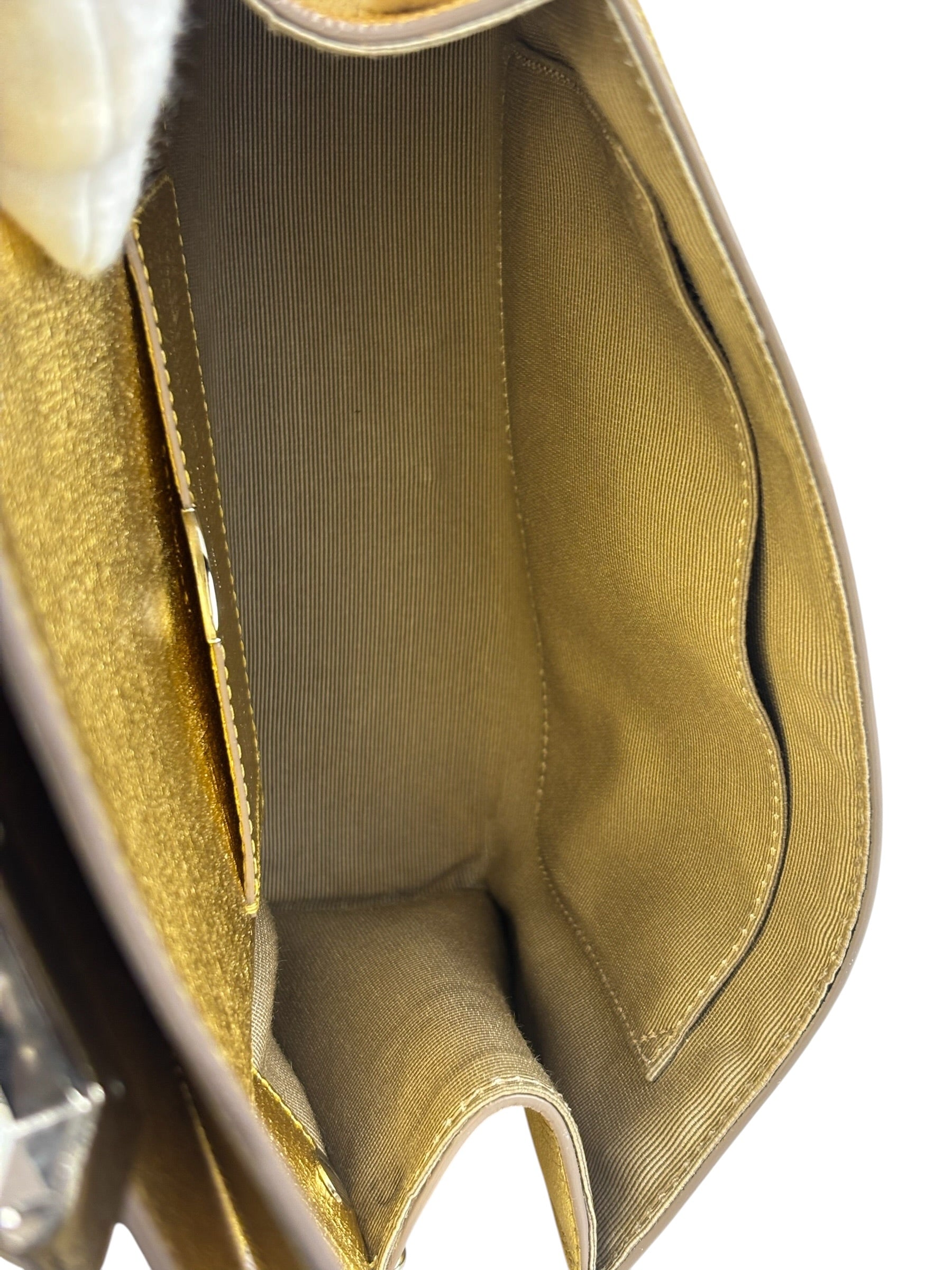 Christian Dior Gold/Metallic Leather Diorever Shoulder Bag
