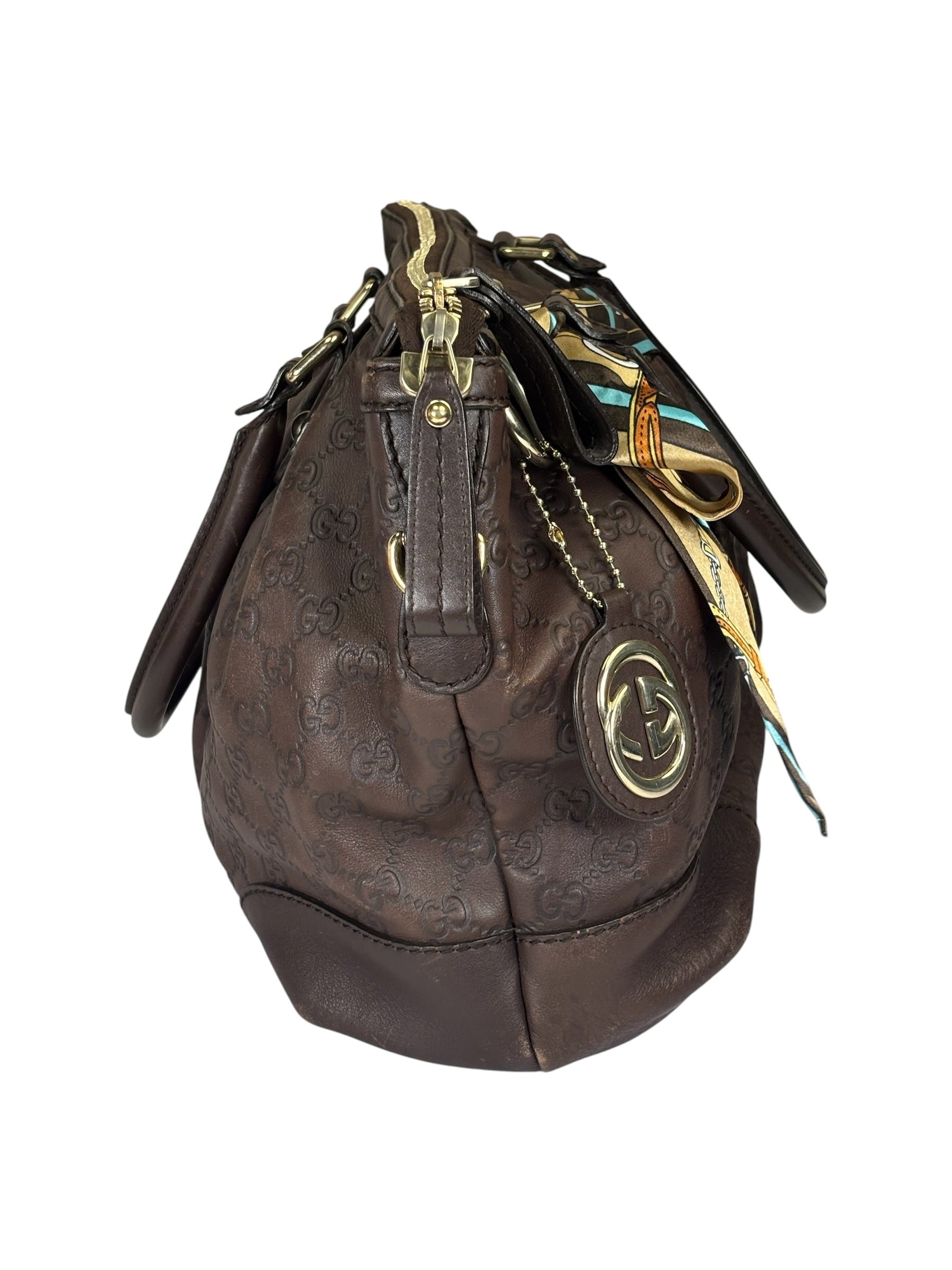 Gucci Brown GG Supreme Shoulder Bag