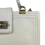 Chanel Ivory Leather Large Jetsetter Boy 2Way Handbag 2011